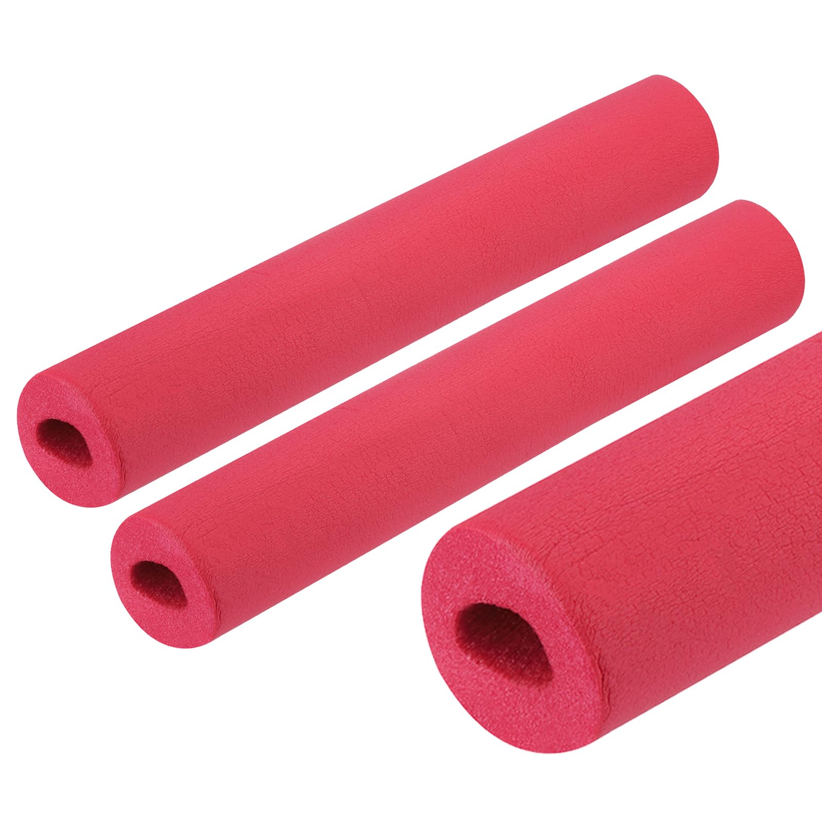 uxcell 2pcs 10" Pipe Insulation Tube Outside Pipe Lagging 13mm(1/2 inch) ID 43mm OD Foam Tubing for Handle Grip Support, Red