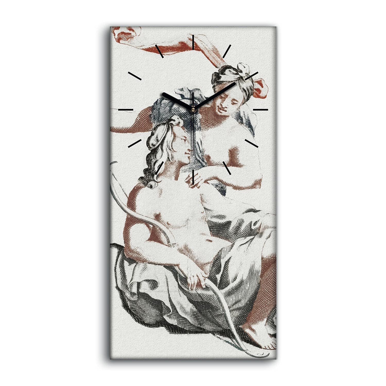 Horloge sur Toile de Qualité Supérieure Grèce Antique Décoration Murale