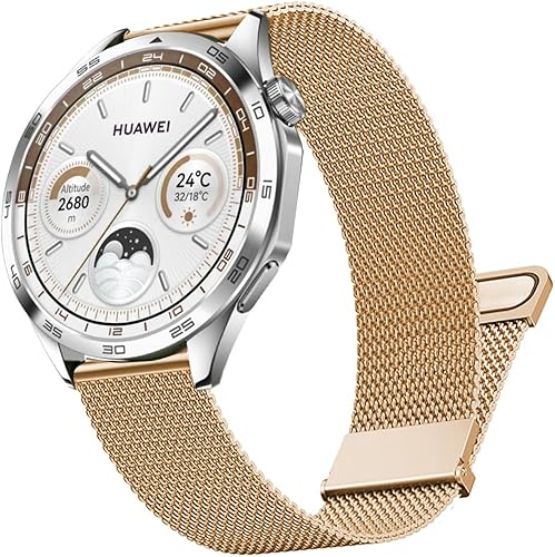 Vista 38 de Correas compatibles con Samsung Galaxy Watch de 1.81 pulgadas / Galaxy 3 de 1.77 pulgadas / Gear S3, correa de repuesto de malla metálica de acero