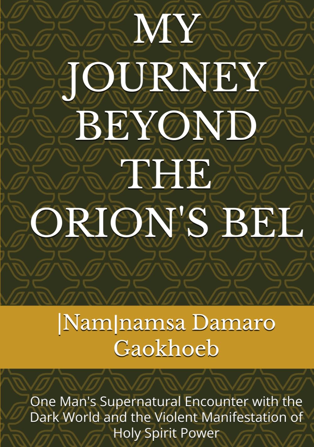 MY JOURNEY BEYOND THE ORION'S BELT: One Man's Supernatural Encounter with the Dark World and the Violent Manifestation of Holy Spirit Power