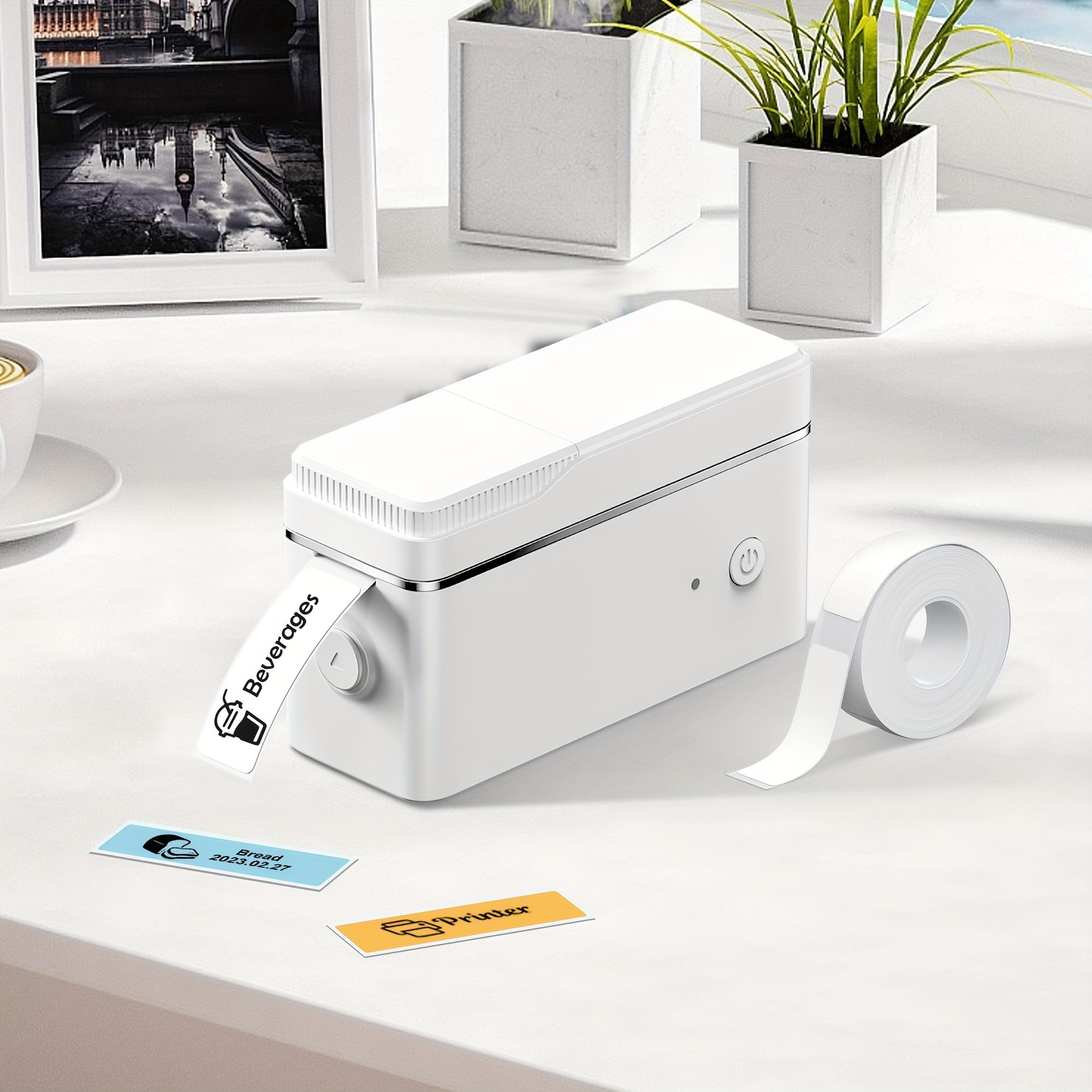 KUPIS P31S Bluetooth Label Maker | Portable Thermal Printer with Mobile App | Label Maker for Picture, Label, Memo, Receipt, Printing | USB Rechargeable Inkless Bluetooth | (White)-image-41