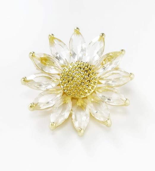 Colorful Daisy Sunflower Brooch Pins - Bohemian Lapel Pins For Women, Metal Enamel Flower Badge