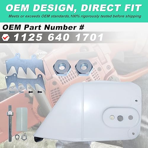 Miniatura 5 de Adefol Kit de cubierta de piñón de embrague para Stihl MS660 066 MS650 Pieza de repuesto con espigas de perro de tala Tuerca de barra colectora de