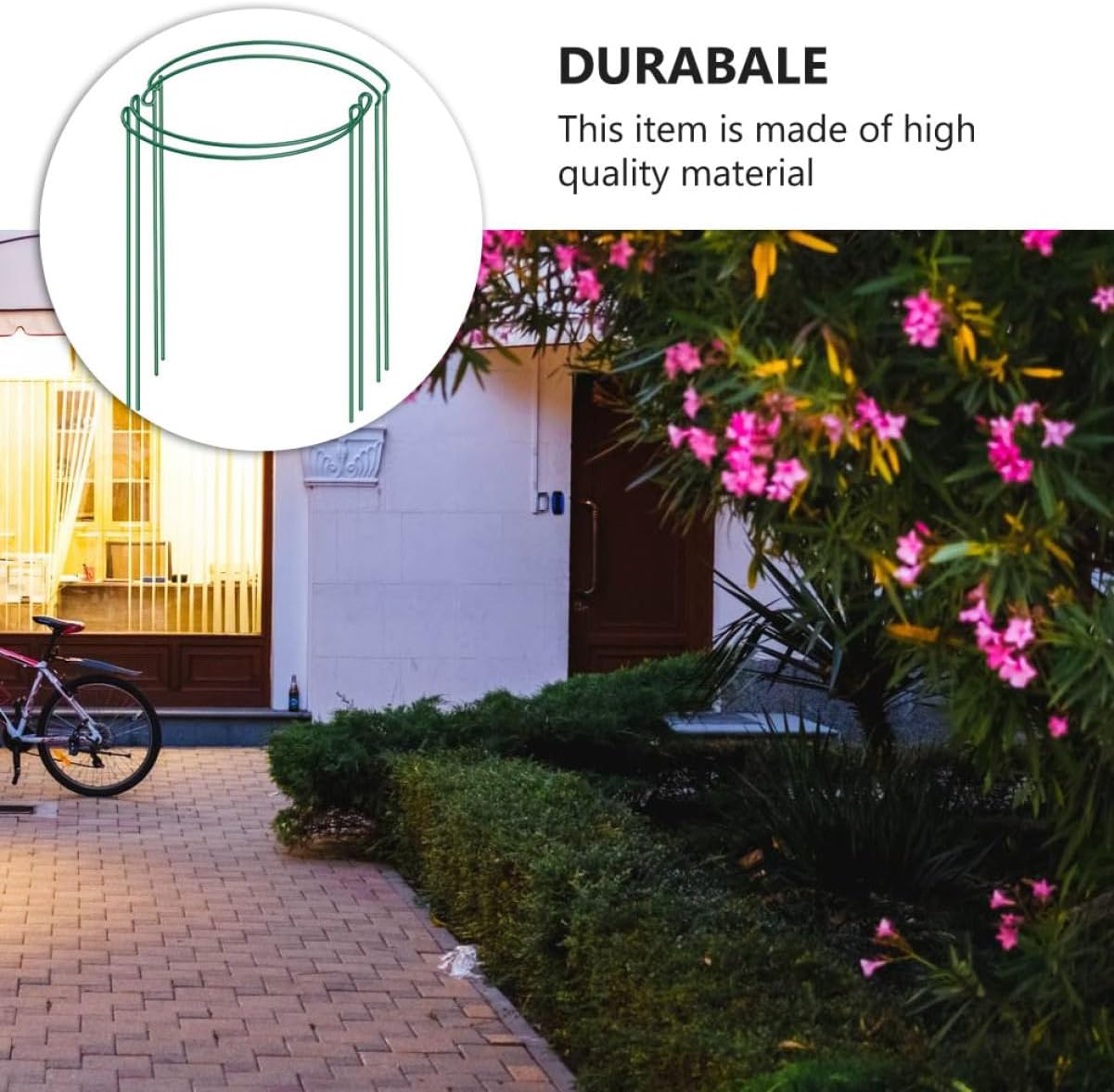 4pcs Half Plant Support Frame Iron Garden Trellis for Bushy Plants Rose Peony Cucumber Tomato Strong Support