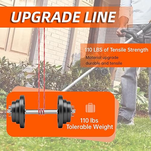 Miniatura 4 de WA0007 - Línea de recortadora de cuerda compatible con Worx WG115 WG116 WG117 WG118 WG119 WG124 recortadora de cuerda, piezas de repuesto de línea