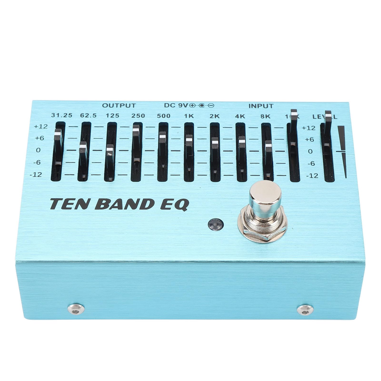 Pedale EQ, EQ True Bypass a 10 Bande DC9V con Luce LED per Chitarra