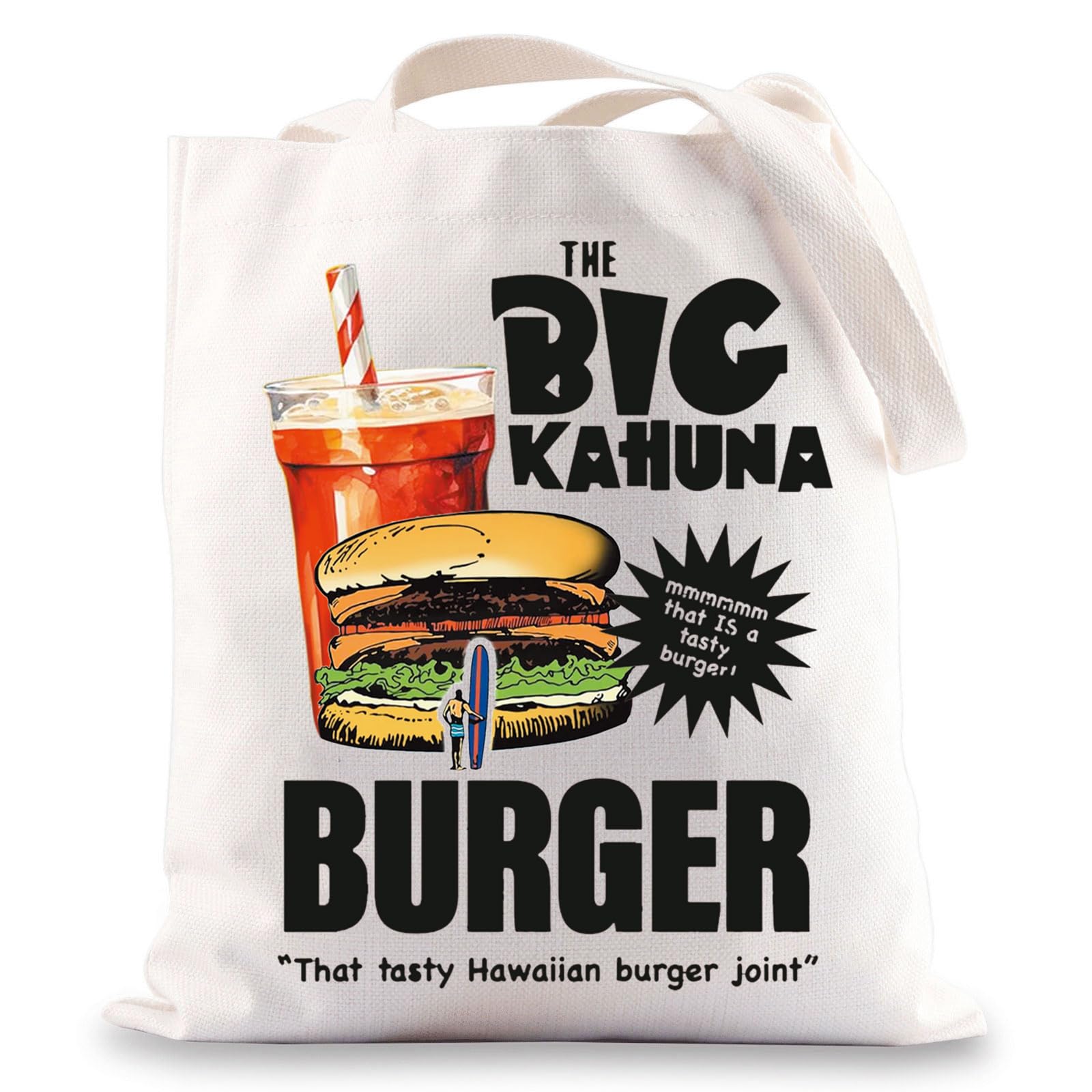JNIAPBig Kahuna Burger Tote Bag Pulp Movie Inspire Gifts Hawaiian Burger Tote Bag