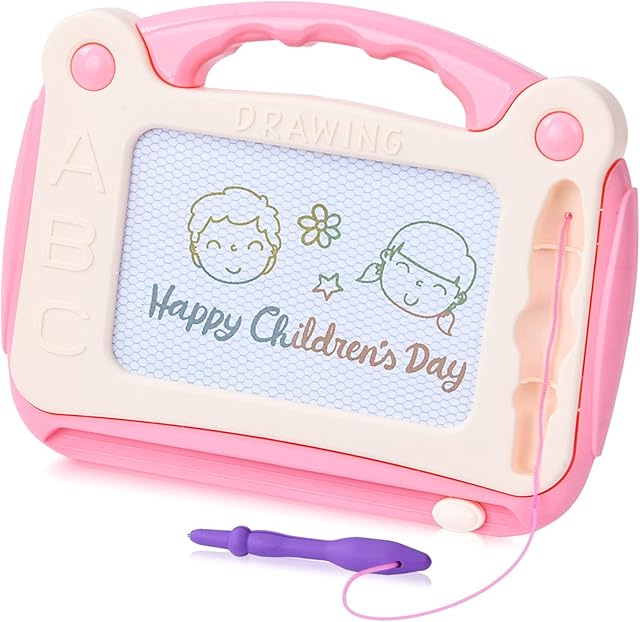 OSDUE Toddler Learning Toys for Little Girl Boy, Coloring Magnetic Drawing Board Erasable Doodle Sketch Pad with Stampers Cards, Birthday Travel Toys for 3 4 5 6 Years Kid