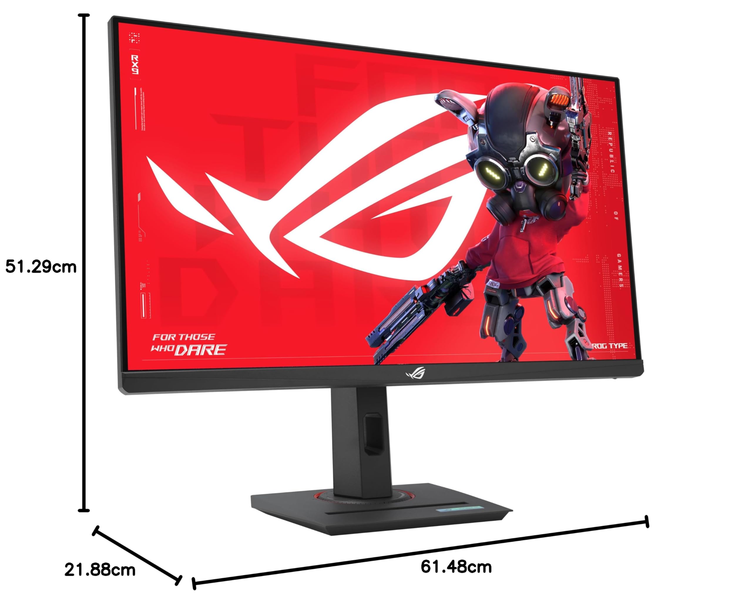 ASUS ROG Strix XG27ACMS 27" HDR Fast IPS Gaming Monitor (2560 x 1440), 0.3ms Response Time, 320Hz, ELMB Sync, Compatible with G-Sync, USB Type-C, HDMI, DisplayPort, DisplayWidget Center, Black — view 6