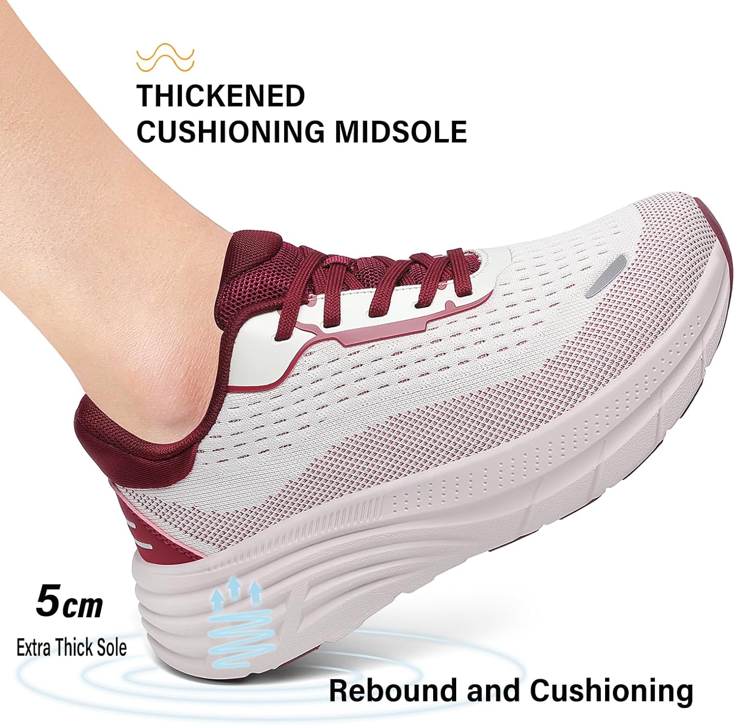 Women's Wide Toe Box Walking Shoes–Non Slip Comfortable Cushioned Fashion Sneakers for Bunions Lightweight Zero Drop Tennis Running Shoe with Roomy Fit - Image 7