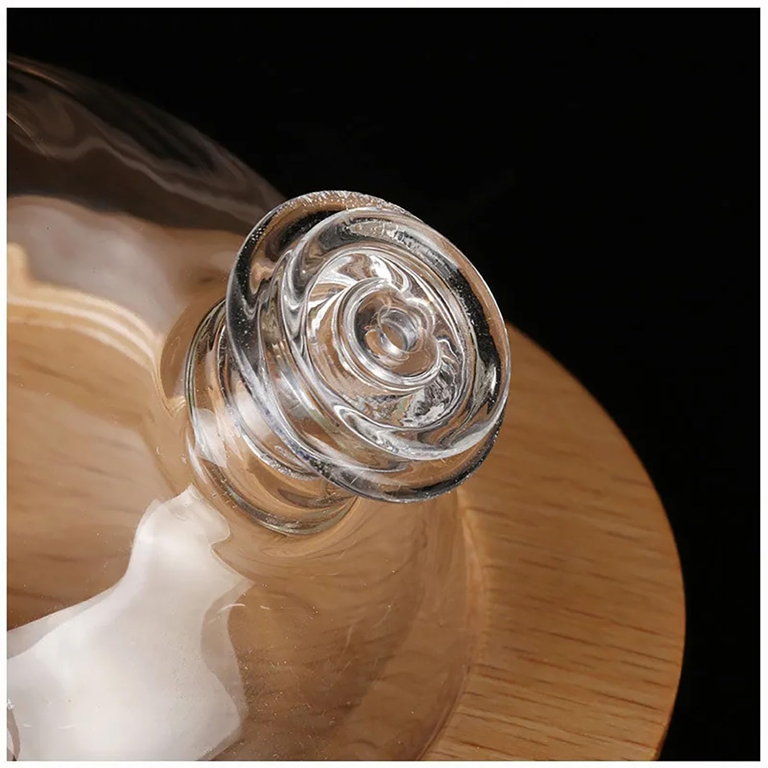 Waterless Ätherisches Öl Diffusor Handmade Glas Massivholz Professional Grade Kaltluft Technologie für Schlafzimmer Büro Yoga Spa