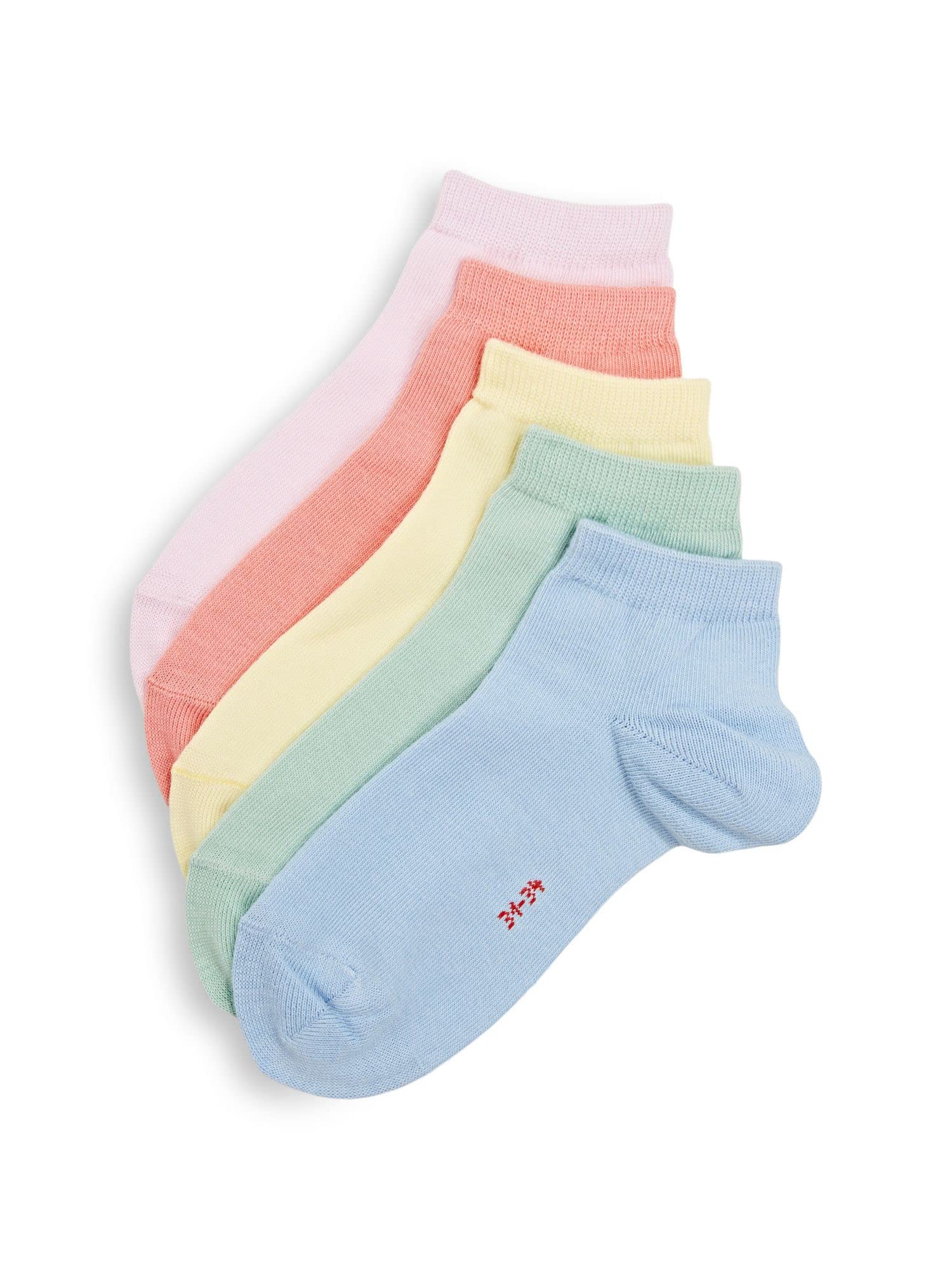 Esprit Unisex niños Solid-Mix 5-Pack calcetines cortos Transpirable Orgánico Algodón Corto Hasta el Tobillo Resistente Extra Suave Sobre la Piel Mezcla Liso Estampado 5 pares