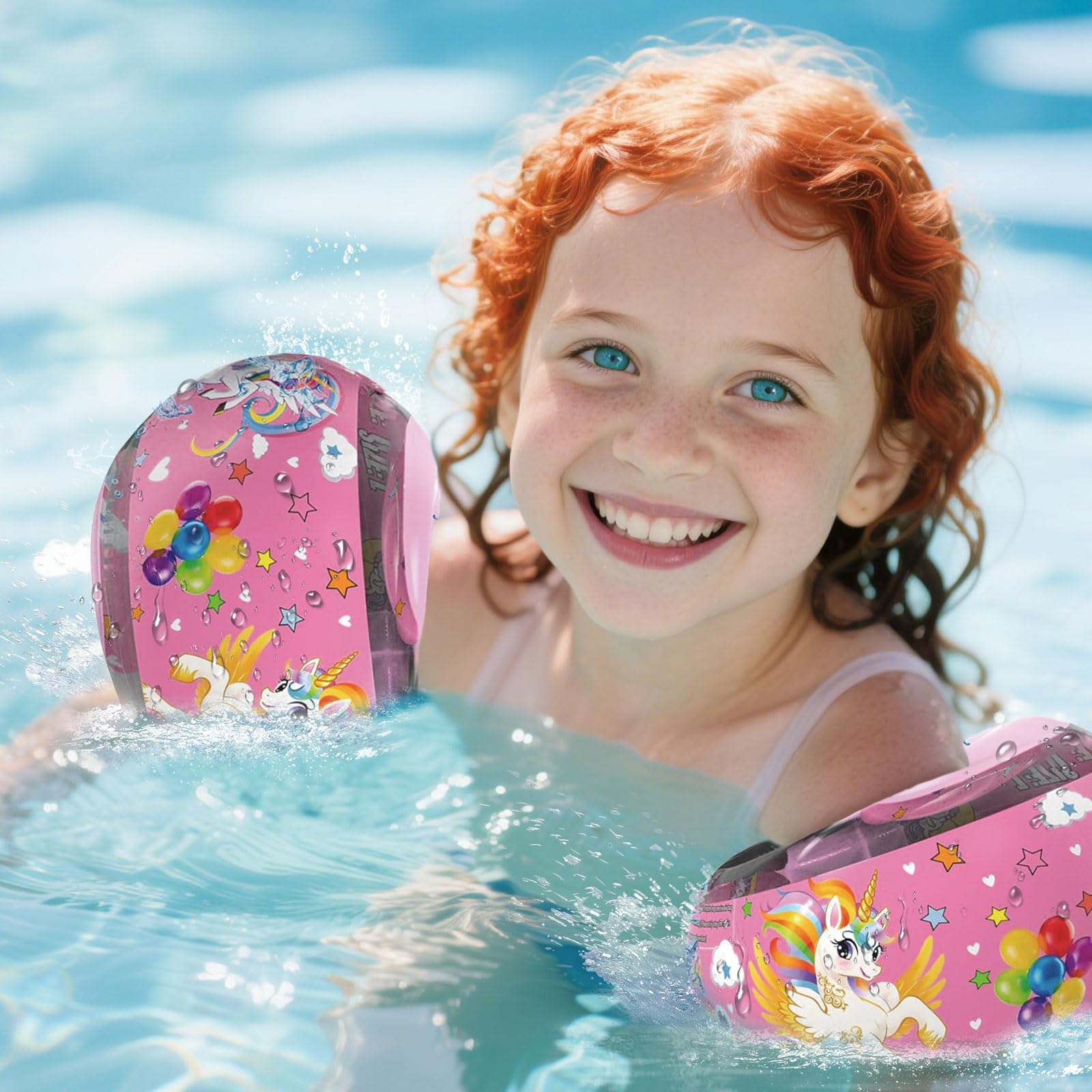 Funnity Braccioli Bambini 1-6 Anni, 3 Airbag Indipendenti, per Bambini 6-20 kg, Ausili per il nuoto per Bambini di età Superiore a 1 Anno