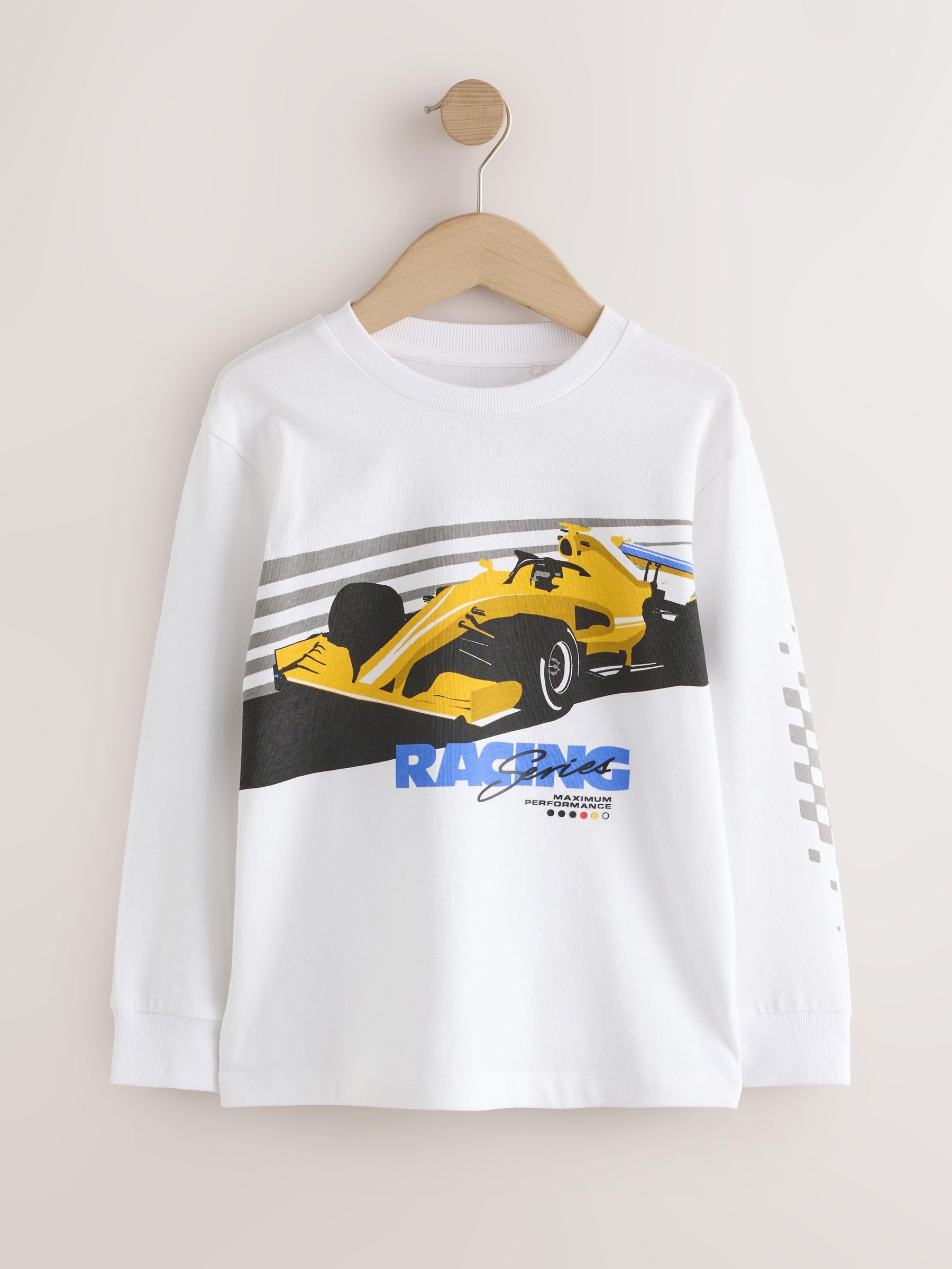 NEXT Garçon T-Shirt décontracté à Manches Longues et Motif, Lot de 3