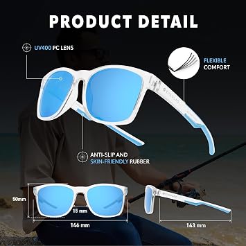 SUNWAVE Ultra-lightweight Design Lifestyle Sunglasses Outdoor Fishing Polarized UV400 Men Women Running Sports