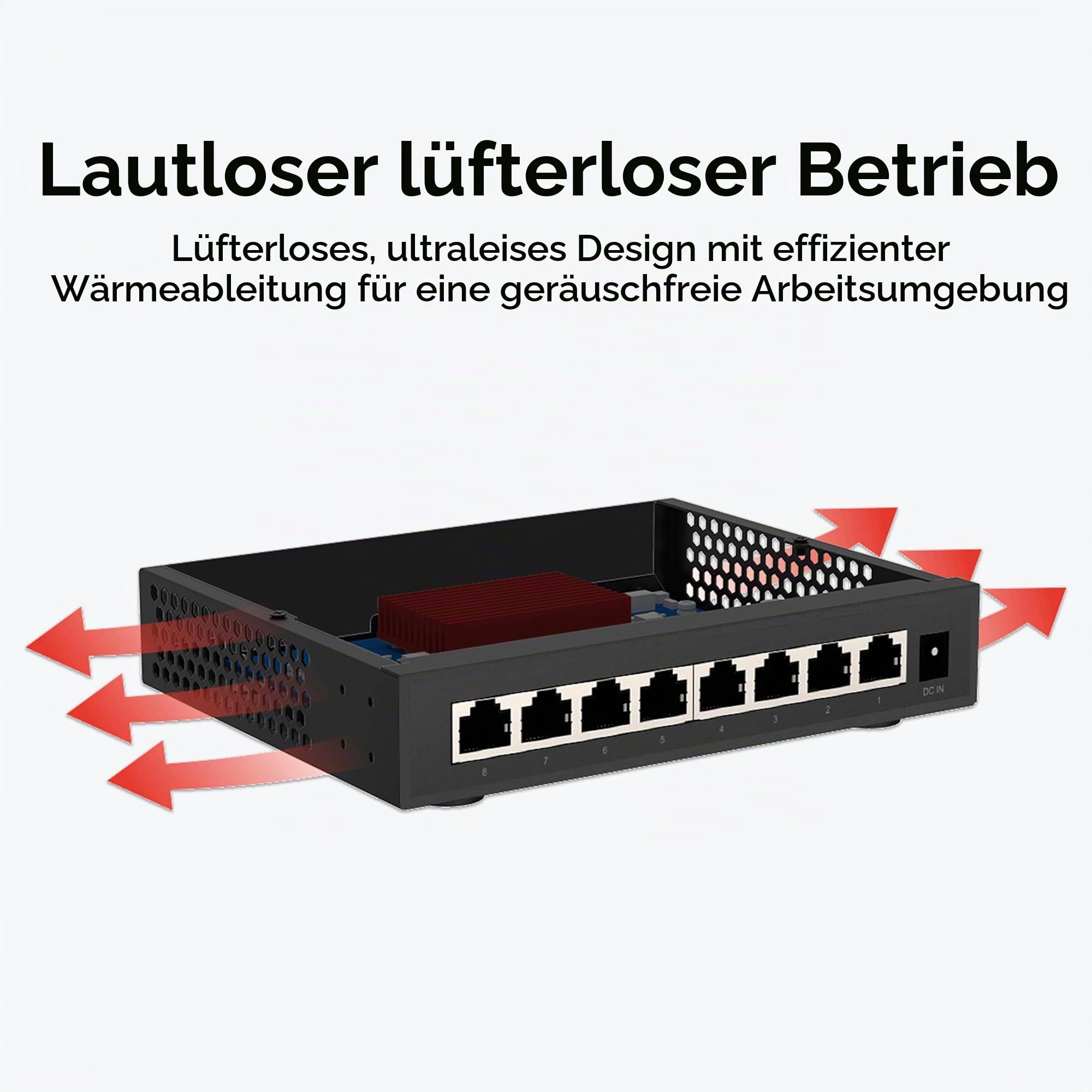 QNAP Switch QSW-1108-8T-R2 | 8X 2.5GbE RJ45, Unmanaged
