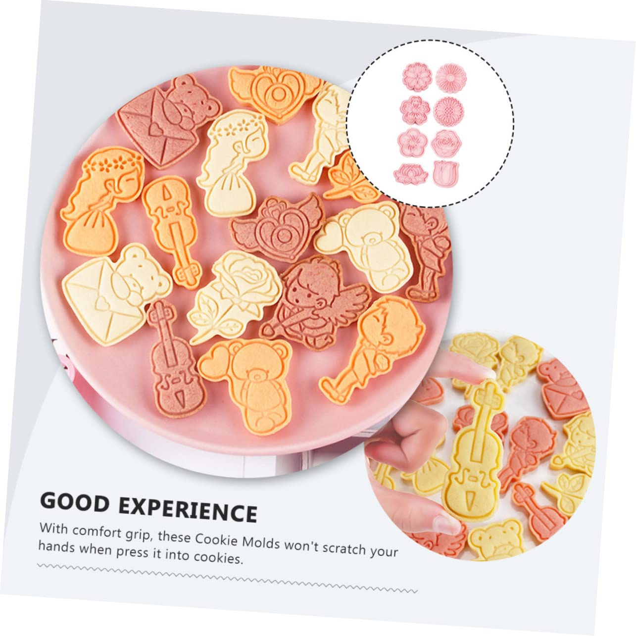 IMIKEYA 5 Ensembles 3D Moule À Biscuit Tridimensionnel Diplôme Cookie Gâteau Étain Eid Mubarak Emporte-Pièces Moules Personnalisés Cookie En Forme D'Étoile Fondant Timbres 8 pièces * 5
