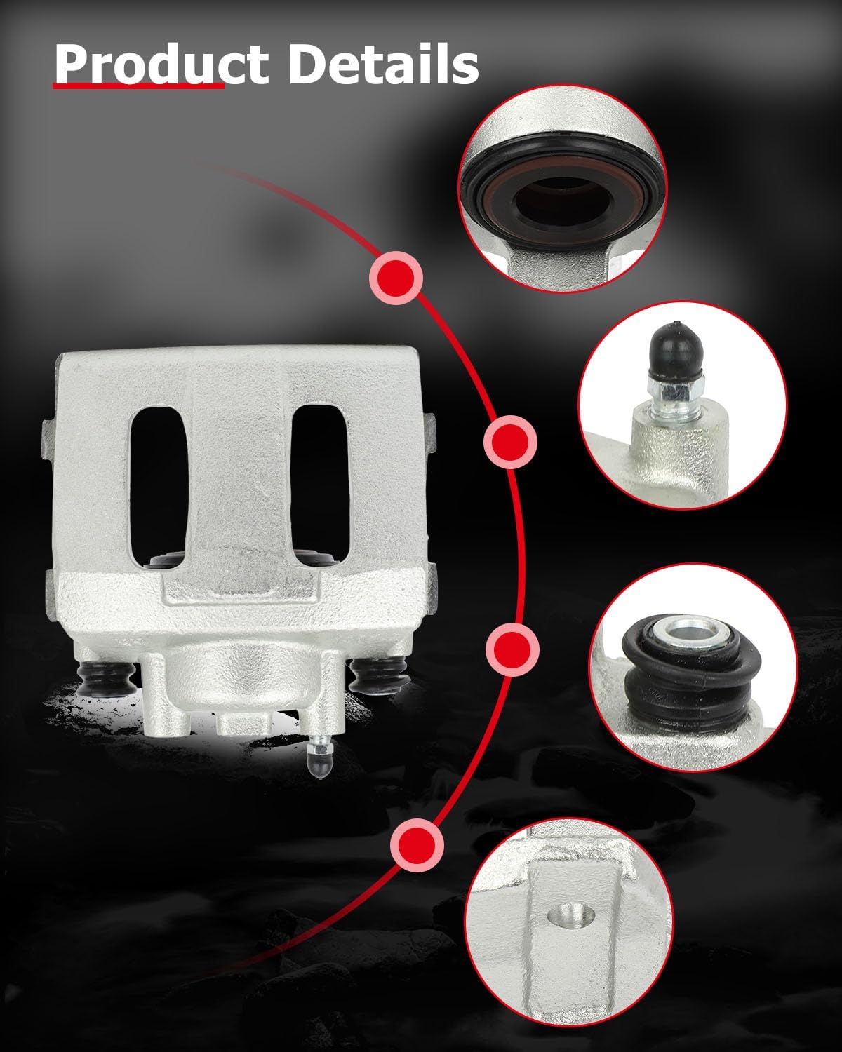 cciyu 184340 184339 Front Left & Right Brake Calipers Without Bracket For Jeep For Cherokee/For Comanche/For Grand Cherokee/For Grand Wagoneer/For TJ/For Wagoneer/For Wrangler