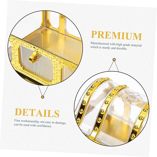 Miniatura 6 de IMIKEYA Cofre del tesoro pirata para niños y niñas, juguetes para niños, joyas para niñas, joyería para niñas, joyería para niñas, accesorios de