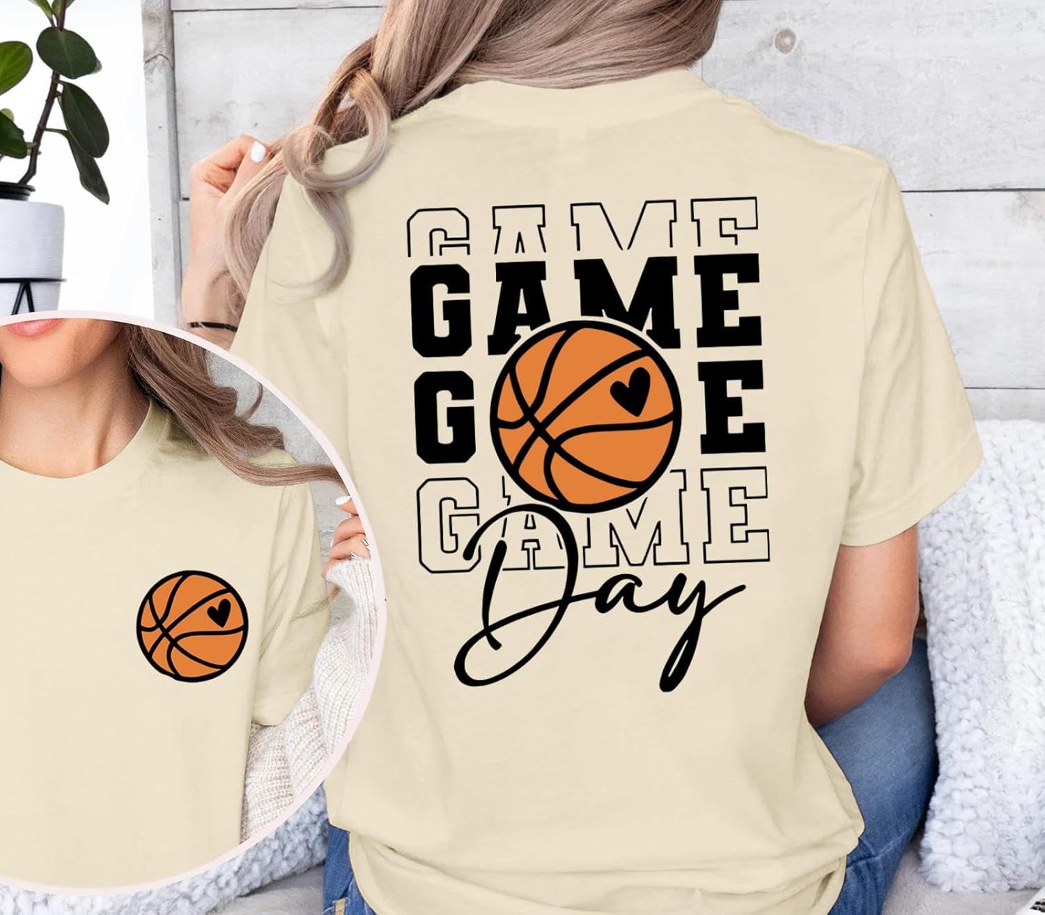 Basketball Mom Shirts for Women Game Day Shirt Funny Print Tshirts Vintage Graphic Tees Casual Summer Tops Lover Gift - Image 4