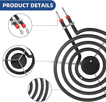 Silver Electric Stove Burner Drip Pans and Stove Burner by MIFLUS