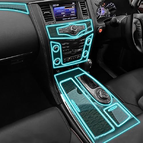 ZIRIA Película protectora de pantalla de navegación para consola central de automóvil, para Nissan Patrol 2012-2023, accesorios interiores