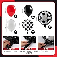 Vista 3 de Decoración de dos cumpleaños rápidos, suministros de fiesta de coche de carreras, decoraciones de 2º cumpleaños, carteles de fiesta de coche