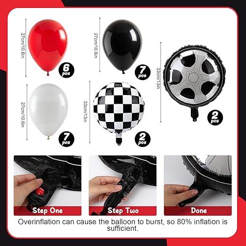 Miniatura 3 de Decoración de dos cumpleaños rápidos, suministros de fiesta de coche de carreras, decoraciones de 2º cumpleaños, carteles de fiesta de coche