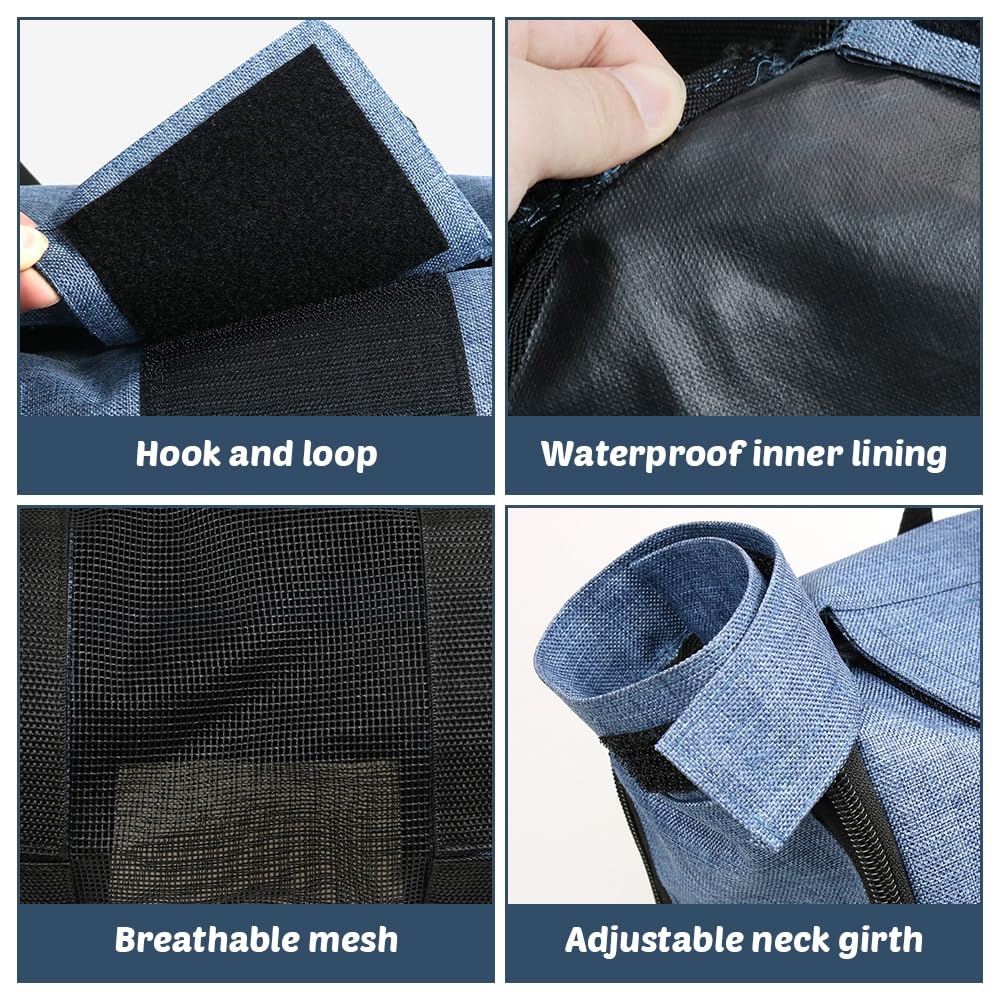 DONGKER Sac de Toilettage pour Chat,Sac de Bain pour Chien en Maille Respirante avec Fermeture Éclair pour Petite,Moyenne et Grande Taille