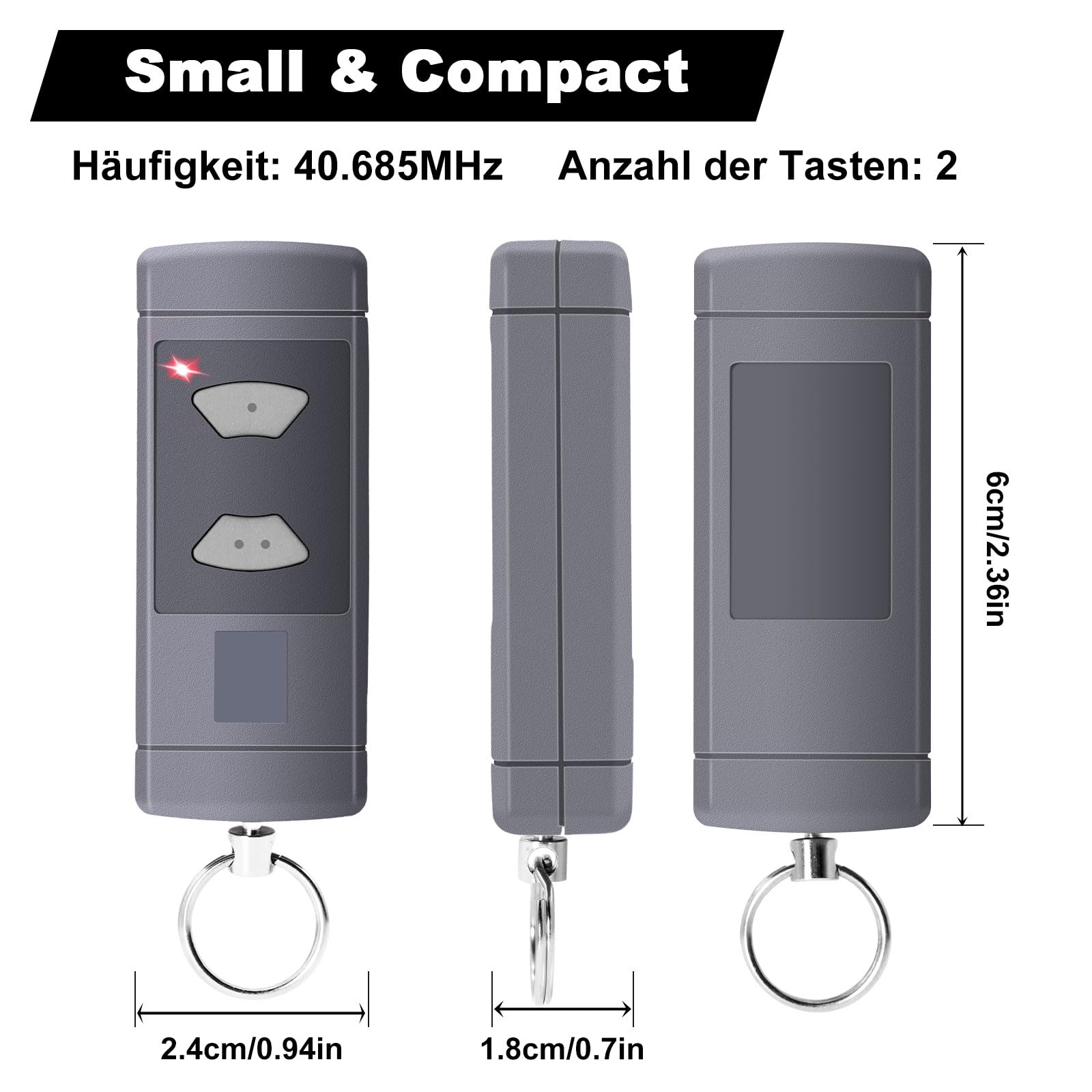 Hörmann Custodia Per Trasmettitore Manuale HSE4BS Antracite Lucido - Foto 9