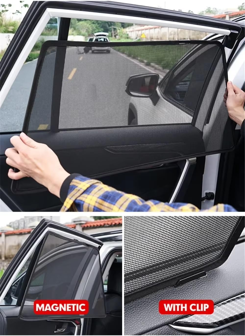 Tendine Parasole Auto Parasole Magnetico Per Finestrino Dell'auto Per Civic Hatchback Di Decima Generazione 2016-2022 Telaio Per Parabrezza Anteriore Con Tenda(2PCS REAR)