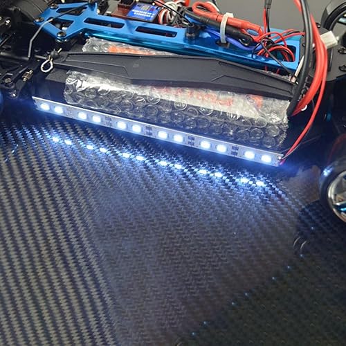 Miniatura 7 de ShareGoo - Tira de luces LED RC de aluminio con 24 LED, 6 V, compatible con 110 18 HPS HPI Redcat Traxxas RC Car Crawler Buggy, color blanco