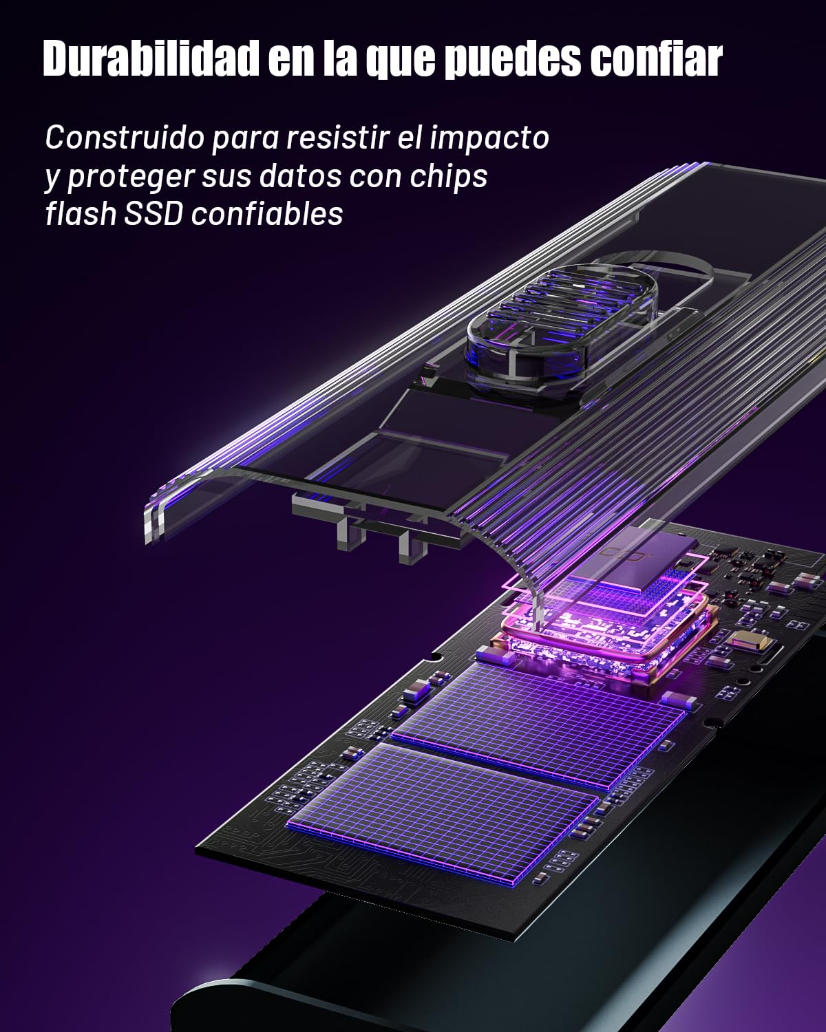 Unidad Flash SSD 512GB Disco Duro Externo ultrarrápido hasta 2100MB/s con Puertos USB-C y USB-A duales Memoria USB compacta y Lista para Viajar para iPhone,Android Phone,Tablet,Windows,Mac