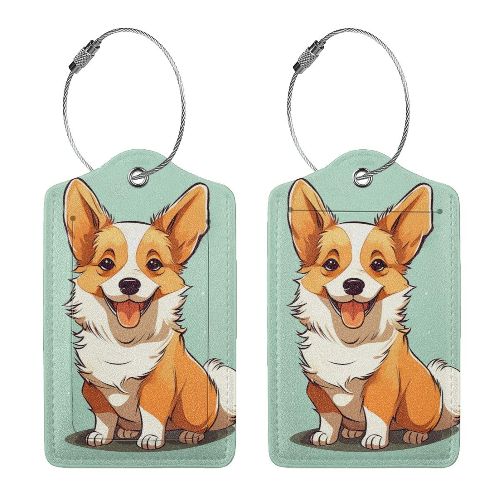 TTOA Jolie Étiquette De Bagage Corgi - Étiquette Bagage Chien Silicone