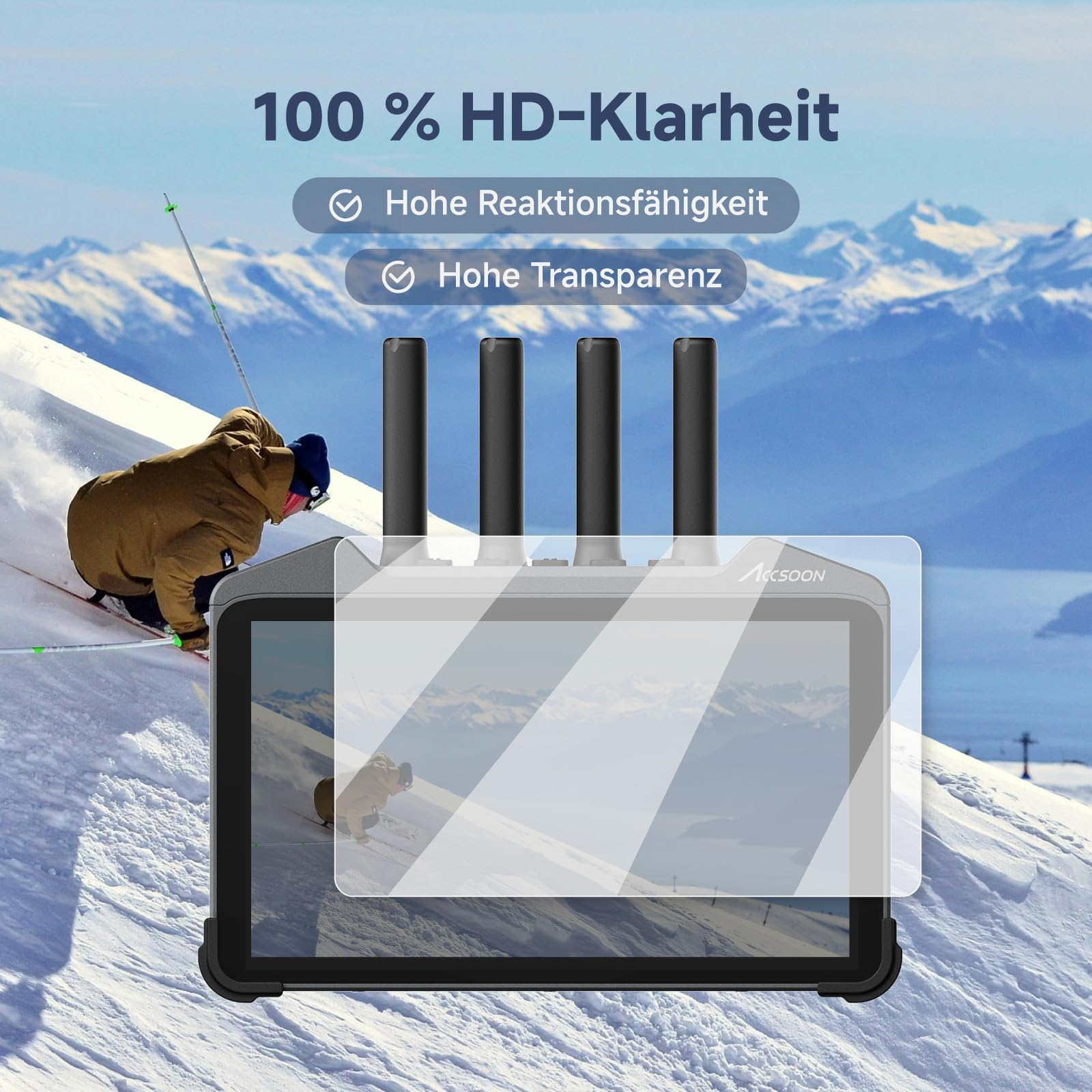 Accsoon Protector de pantalla para monitor CineView M7/M7 Pro (7 pulgadas) – 0,33 mm, resistente a los arañazos, sin burbujas, irrompible, HD, fácil aplicación