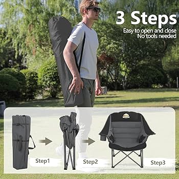 Camping Gear Dowinx Oversized Camping Chair For Adults Extra