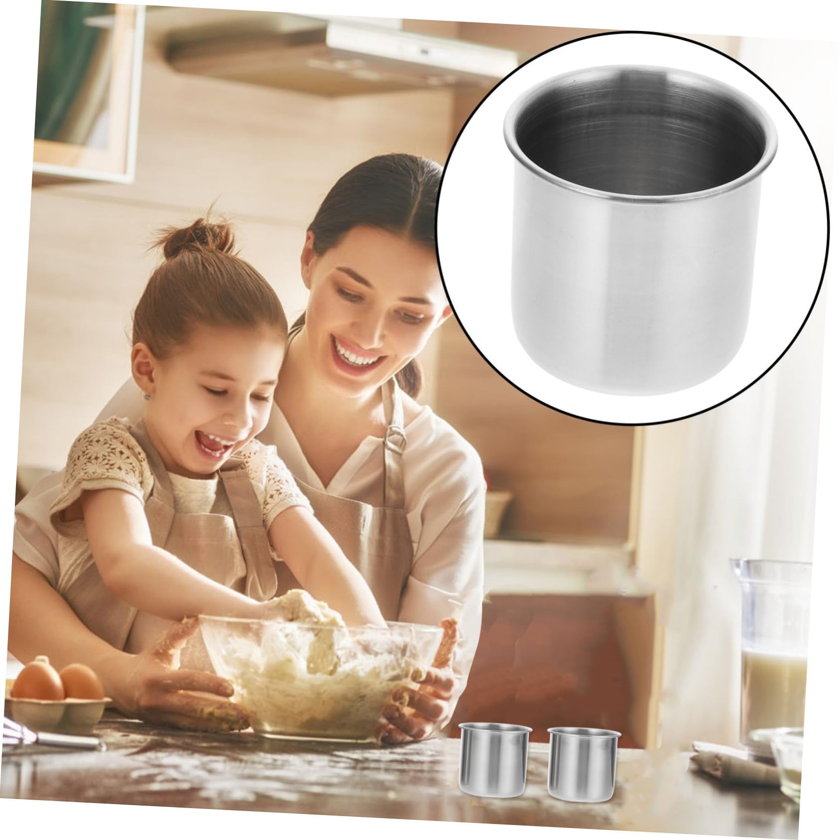 6 Piezas Vasos Medidores Inoxidable de Tazas Pequeñas para Medición y Uso Doméstico Resistentes y Reutilizables