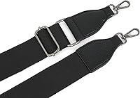 Vista 9 de Maletín de cuero PU para laptop, repelente al agua, multifuncional, bolsa de hombro para laptop de hasta 15.6 pulgadas (PU negro)