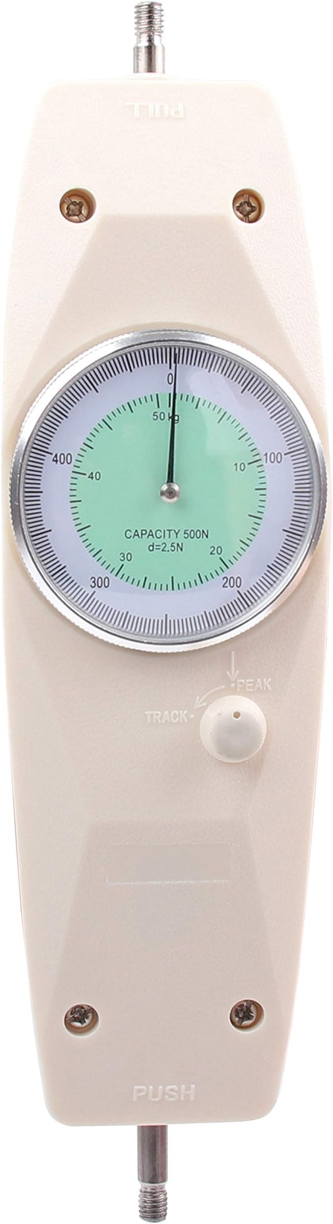 Delgada Analog Push-Pull Force Gauge, NK-500 500N Pointer Type Analog Force Gauge Meter Tester, Force Measuring Instruments for Tension and Compression Load, Plug Force, Destructive Test