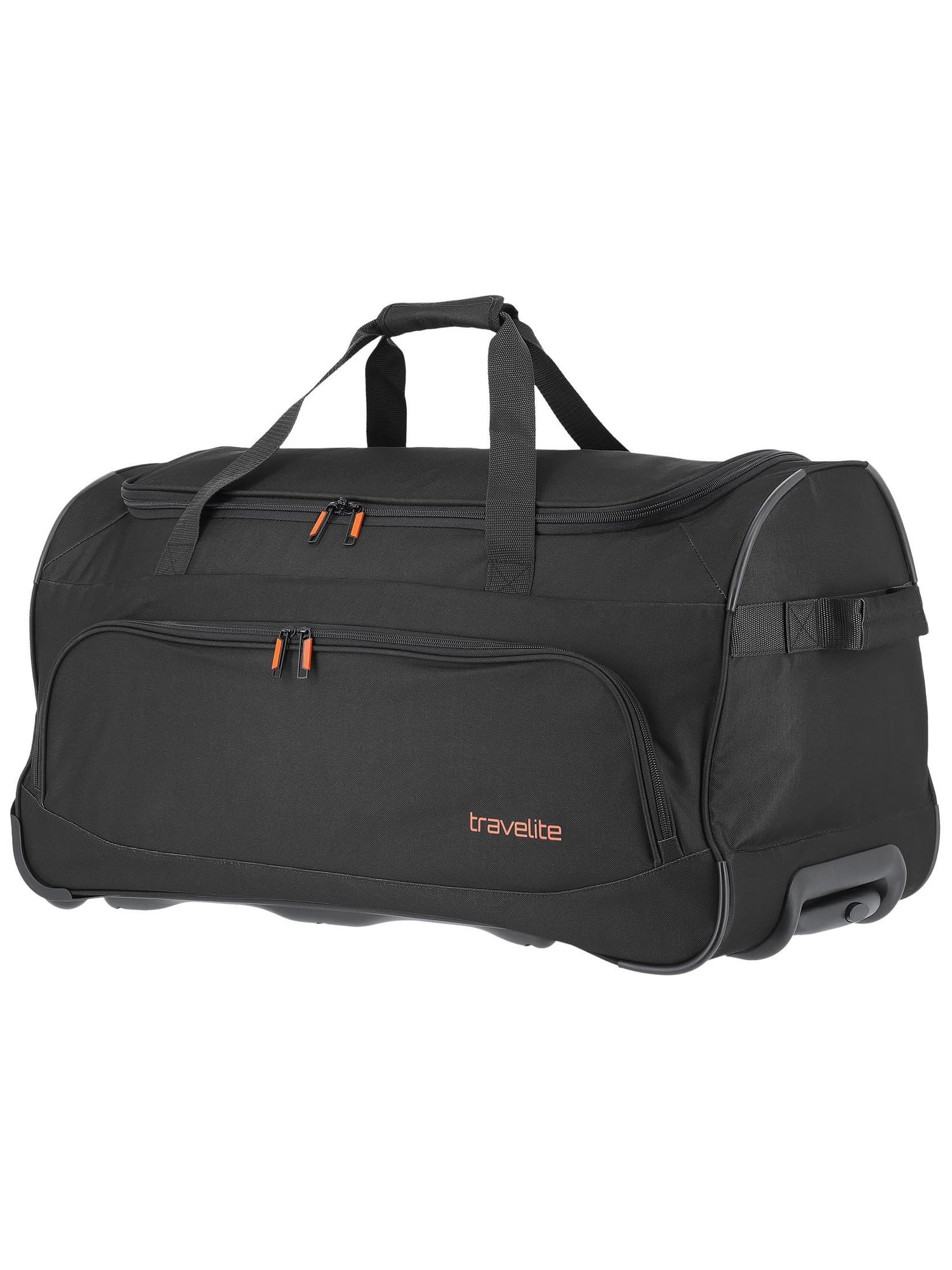 Seria Bagażu Basics Fresh: Miękka Torba Podróżna na Kółkach, O Sportowym Wzornictwie, 2-Kołowa Torba Podróżna na Kółkach, Rozmiar L, 096277-01, 71 cm, 89 Litrów, Czarna