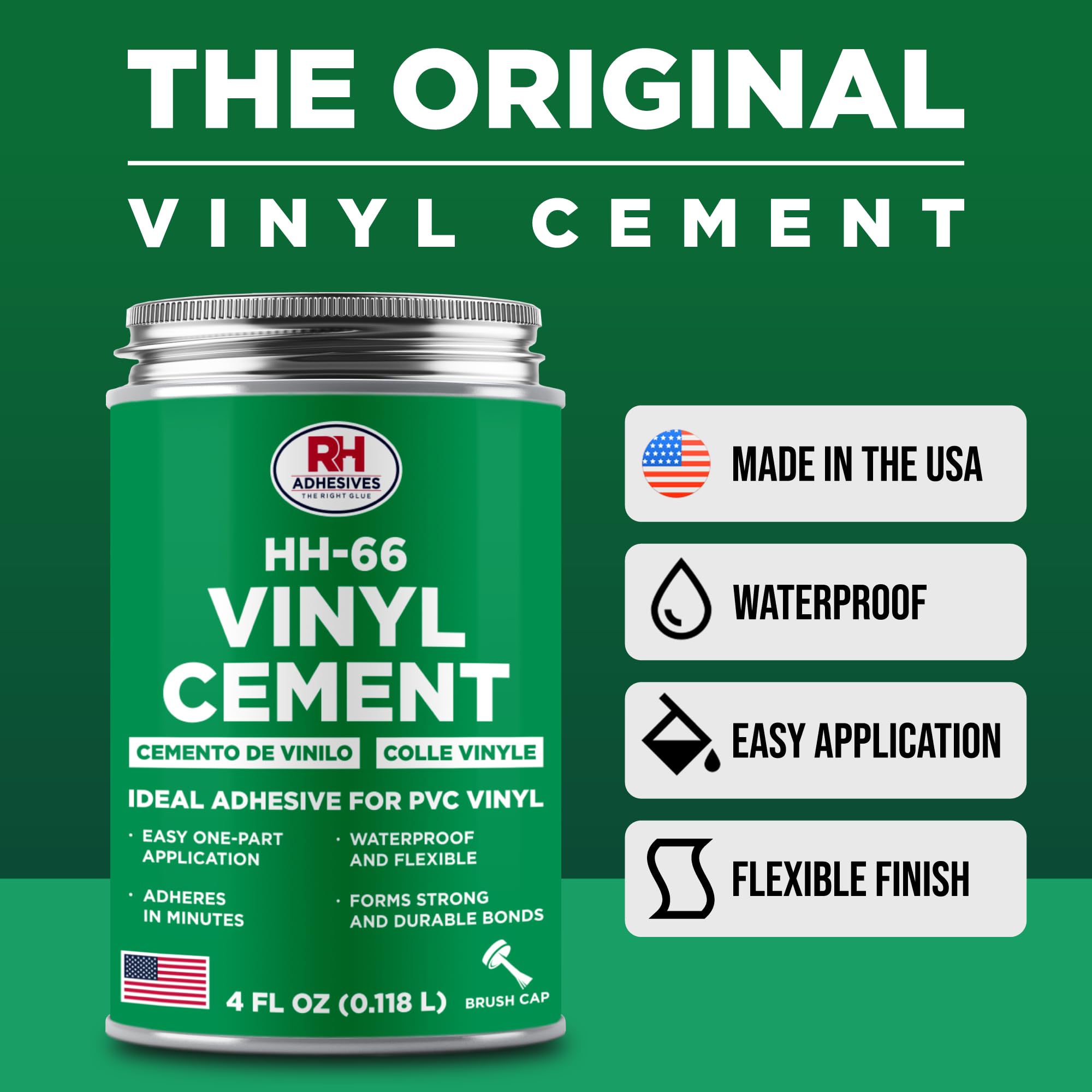 Ciment vinyle HH-66, boîte de 118 ml