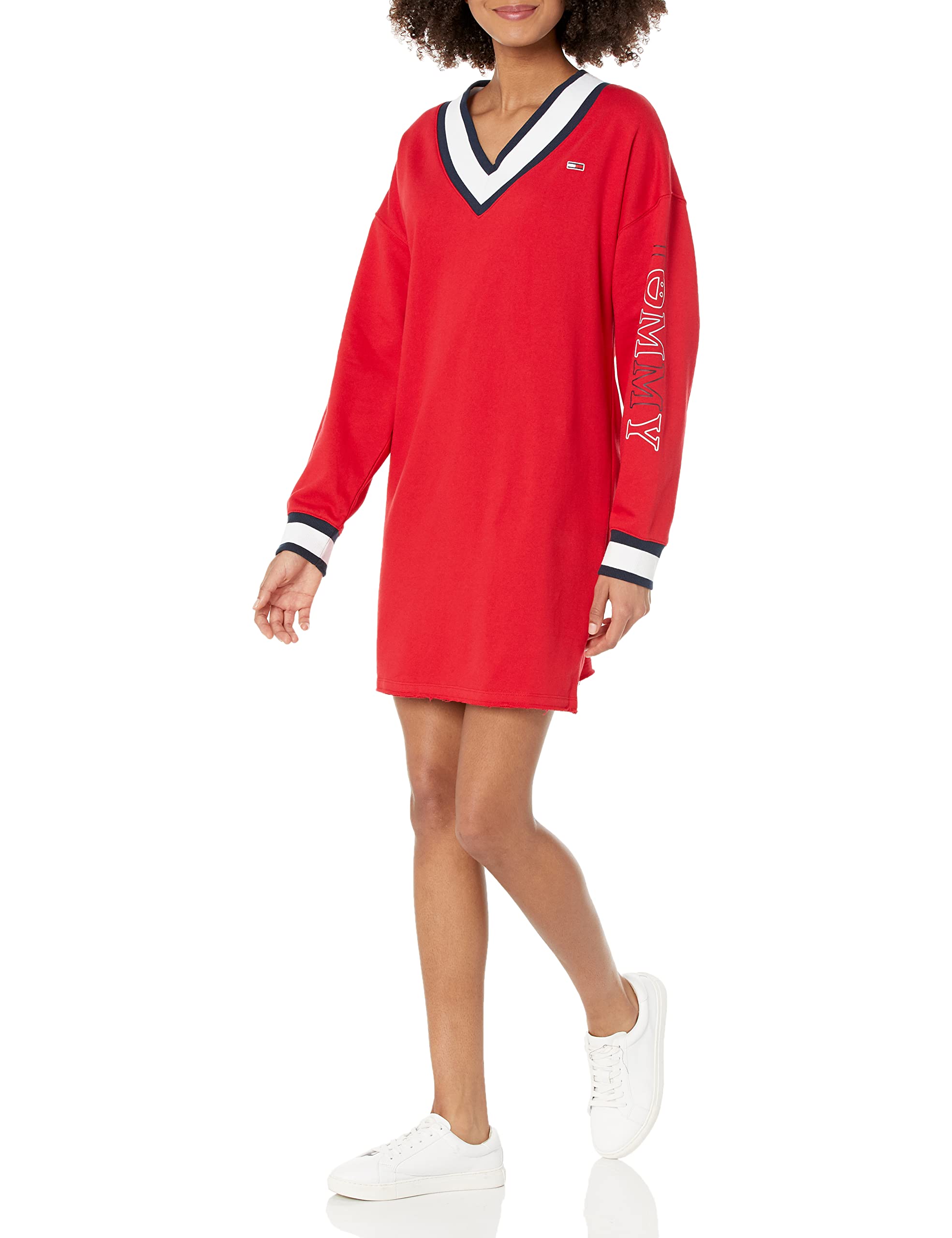 Tommy Hilfigerwomens Tommy Jeans Women's Oversized V-neck Dress Oversized V-Neck Dress