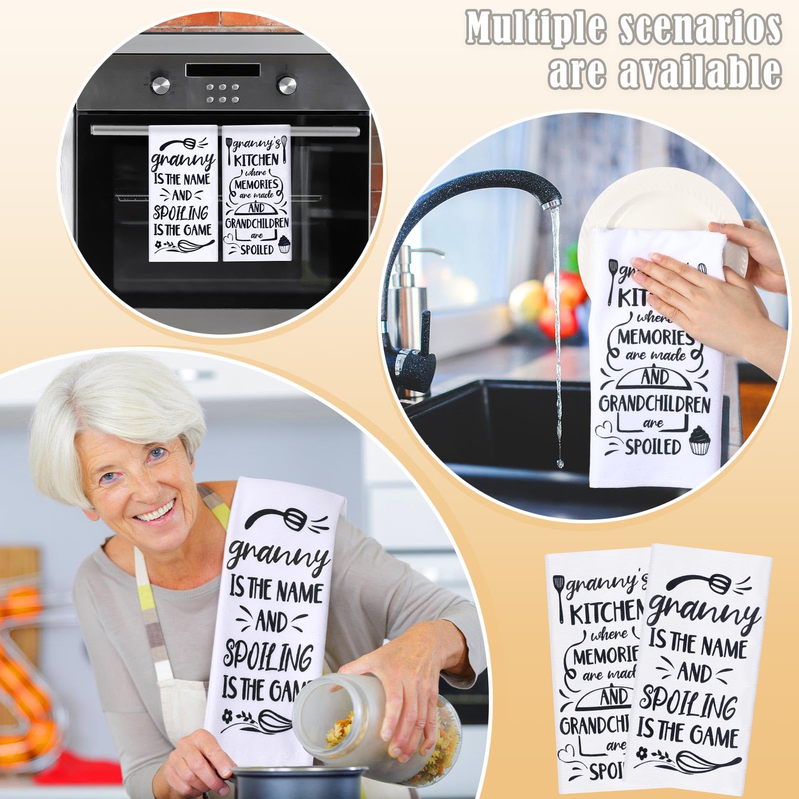 Oma-Geschenk Topflappen Mit Tasche – Lustiger Spruch "Alles Schmeckt Besser, Wenn Oma Es Macht" – Hitzebeständig