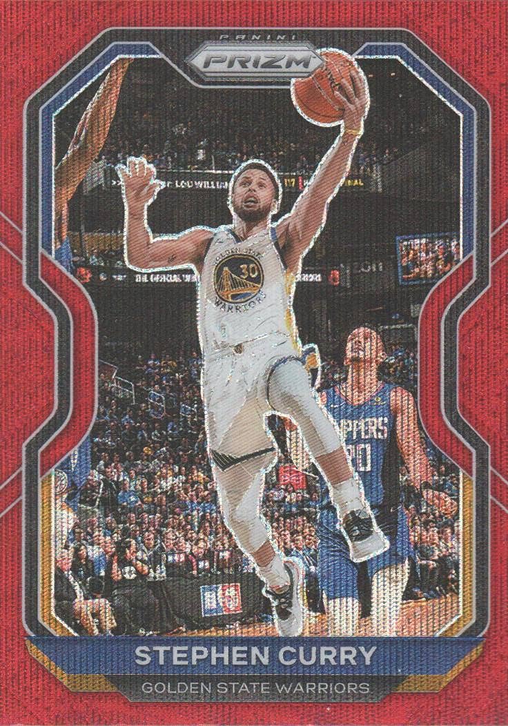 2020-21 Panini Prizm Basketball Prizms Ruby Wave #159 Stephen Curry