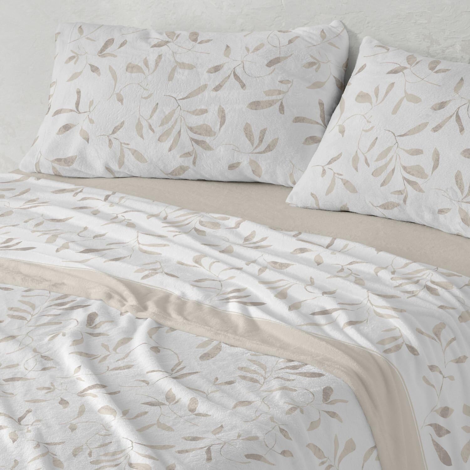 Burrito Blanco | Sábanas de Coralina | Cama de 135cm. (+Medidas Disponibles) | Diseño 987 | Color Beige (135x190/200cm.)