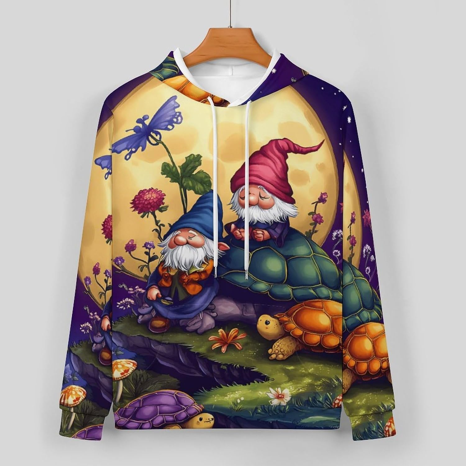 Gnomes Moon 2 Piece Sweatsuits for Men Women Casual Tracksuits Jogging Suits