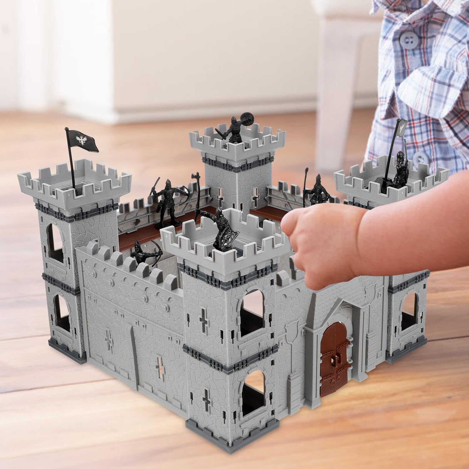 Mikinona Set di Modelli Militari e Soldatini Giocattolo per Ragazzo Ragazza Dimensioni 30X30X19,5 CM in Plastica Decorazioni Realistiche per Tavoli da Sabbia e Fotografia