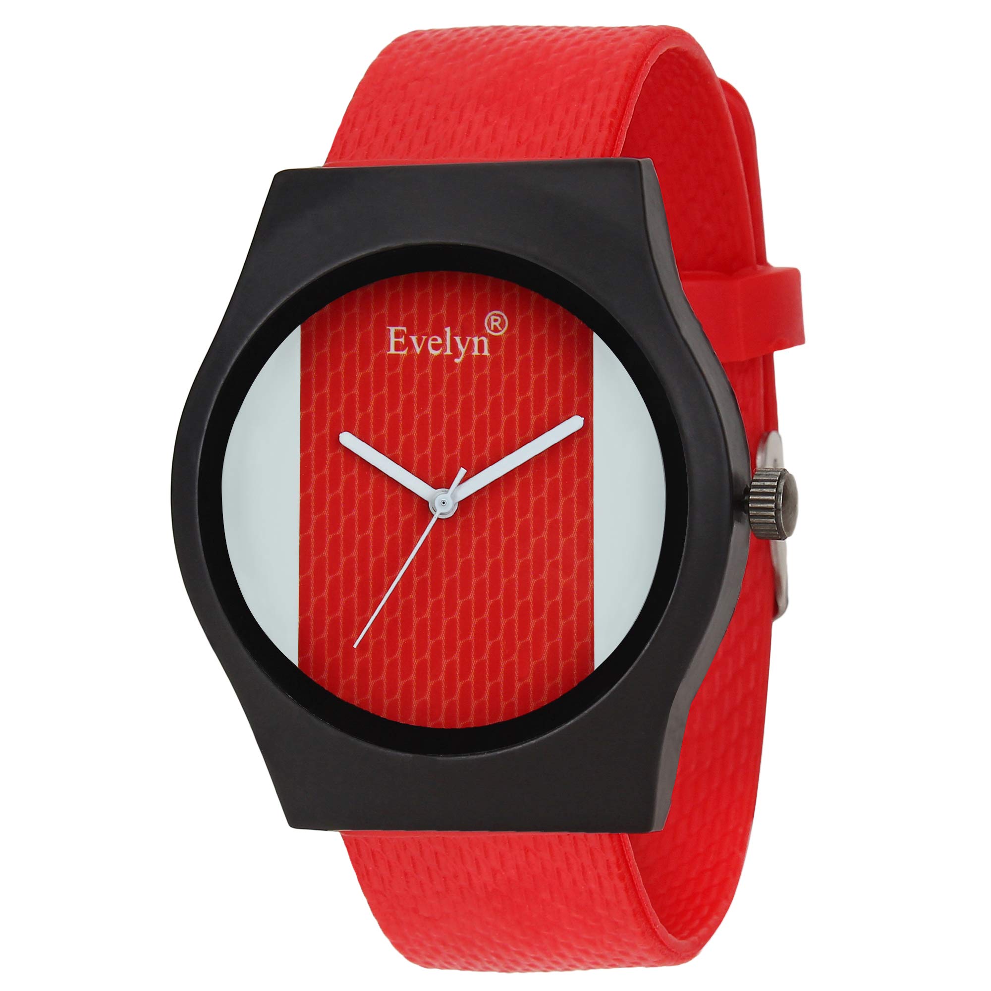 Evelyn red-White dial Watch for Boys Rubber Strap Collection (B085DMY1MZ) Amazon Price History, Amazon Price Tracker