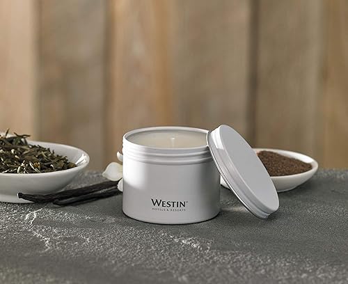 Miniatura 7 de Westin Vela de té blanco en lata, vertida a mano, vela de soja en lata, aroma característico de té blanco, 4 onzas, juego de 10