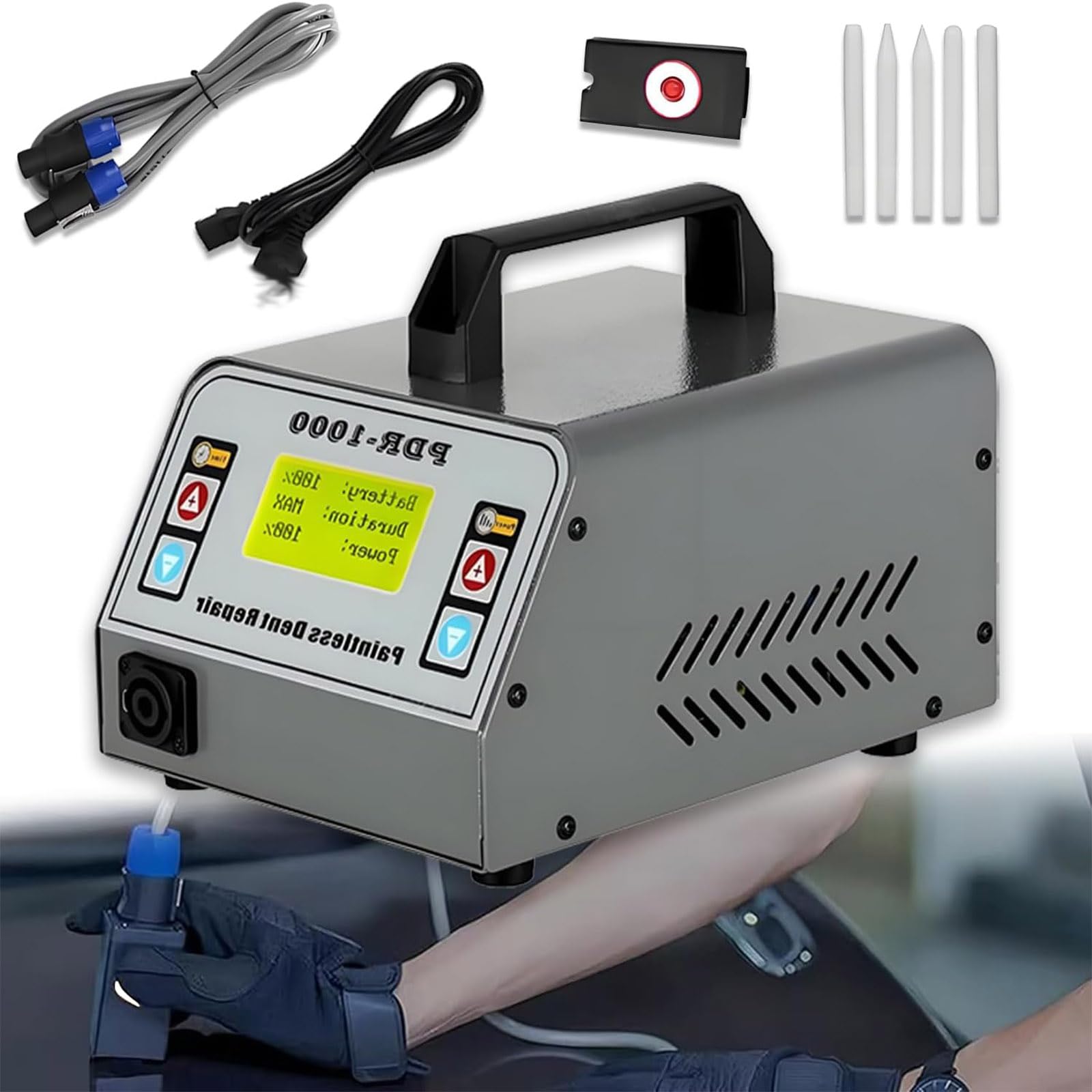 BOOZXCV 1000W Induction PDR Heater Machine,Paintless Dent Repair Tool Dent Puller Kit,Digital Display Power and Time,for Car Dent Removal